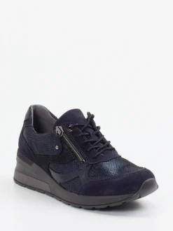 Waldläufer – Komfort-Sneaker aus Veloursleder blau