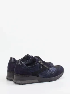 Waldläufer – Komfort-Sneaker aus Veloursleder blau