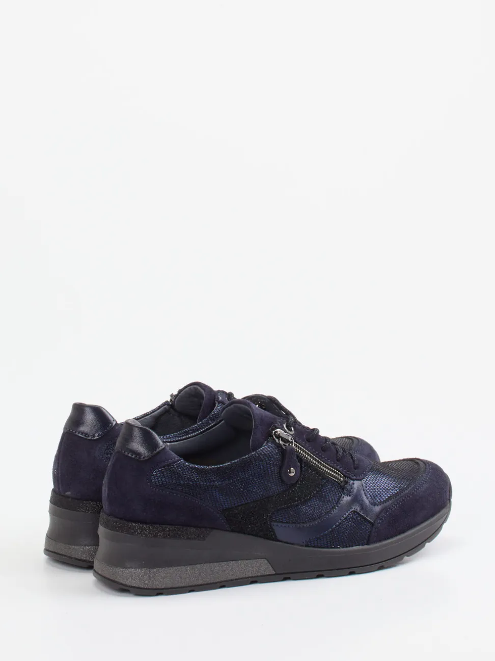 Waldläufer – Komfort-Sneaker aus Veloursleder blau