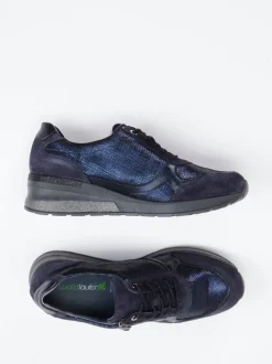 Waldläufer – Komfort-Sneaker aus Veloursleder blau