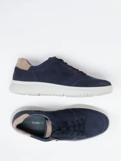 Waldläufer – Komfort-Sneaker aus Nubukleder Dunkelblau