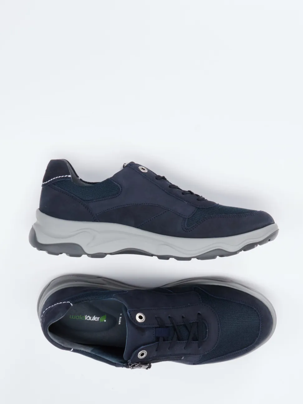 Waldläufer – Komfort-Sneaker aus Nubukleder blau