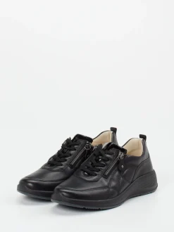 Waldläufer – Komfort-Sneaker aus Lammleder Schwarz