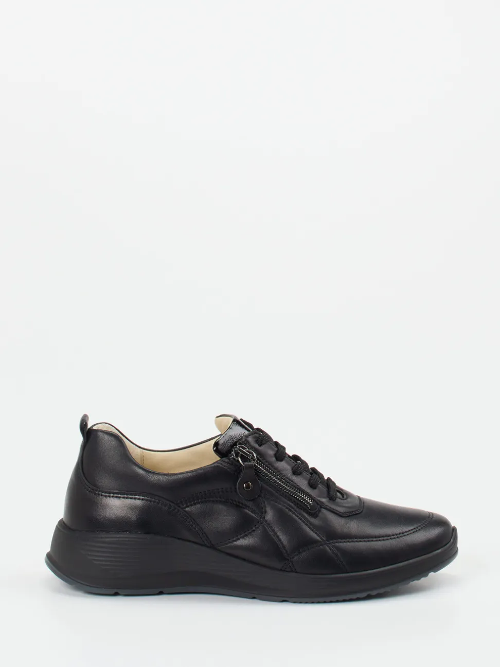 Waldläufer – Komfort-Sneaker aus Lammleder Schwarz