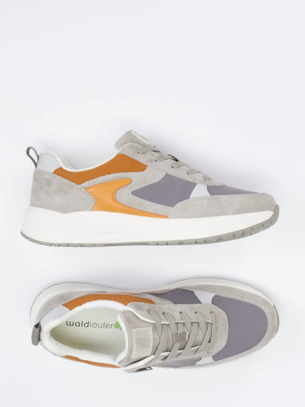 Waldläufer – Komfort-Sneaker aus Veloursleder grau