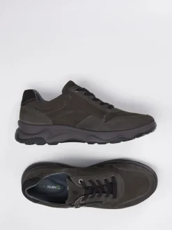 Waldläufer – Komfort-Sneaker aus Nubukleder Dunkelgrau