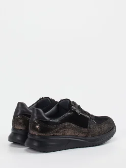Waldläufer – Komfort-Sneaker aus Veloursleder schwarz