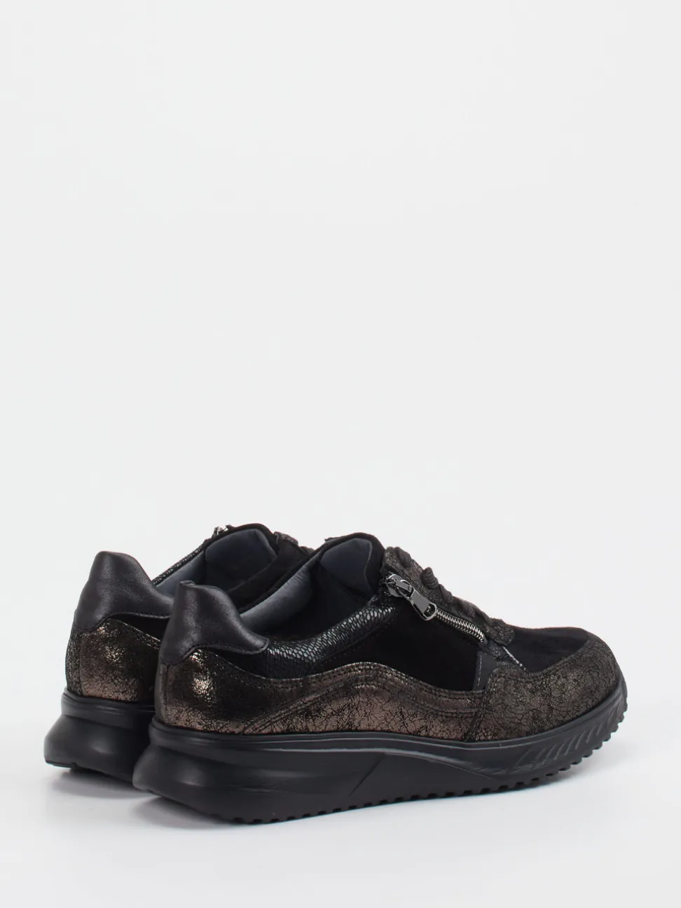 Waldläufer – Komfort-Sneaker aus Veloursleder schwarz