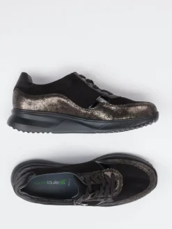 Waldläufer – Komfort-Sneaker aus Veloursleder schwarz