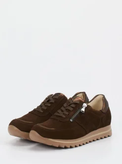 Waldläufer – Komfort-Sneaker aus Veloursleder braun