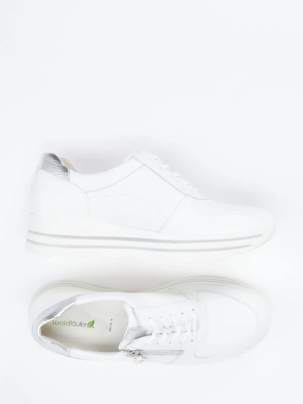 Waldläufer – Komfort-Sneaker aus Elchleder weiß