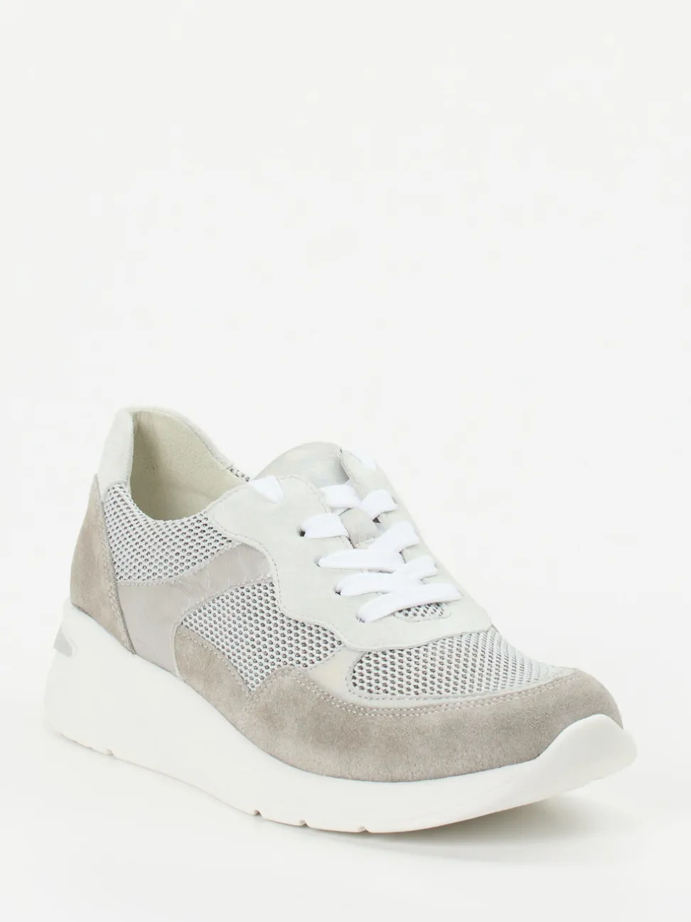 Waldläufer – Komfort-Sneaker aus Veloursleder grau