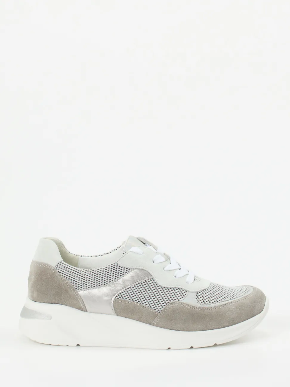Waldläufer – Komfort-Sneaker aus Veloursleder grau