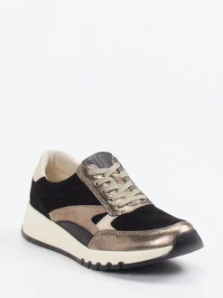 Waldläufer – Komfort-Sneaker aus Veloursleder schwarz