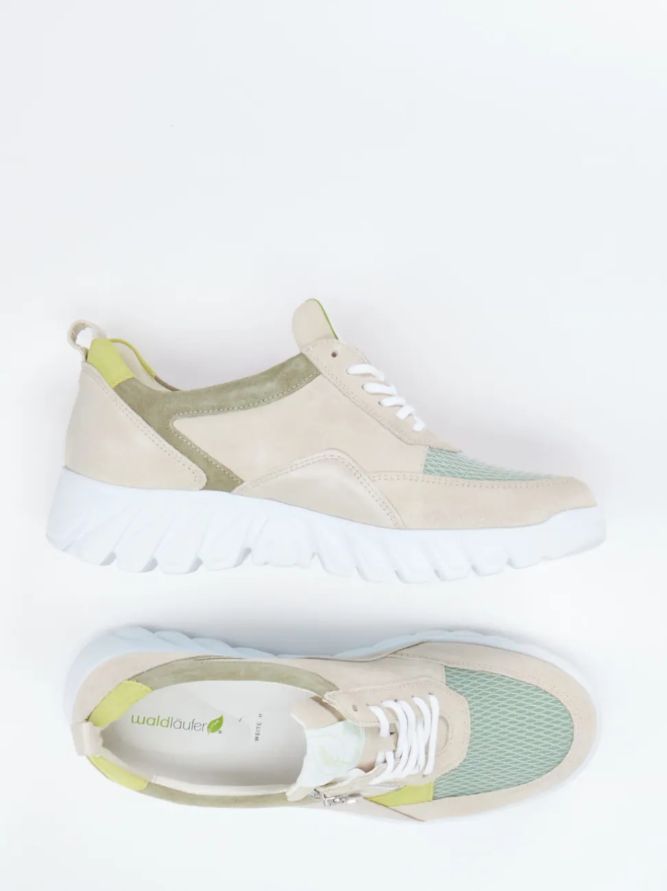 Waldläufer – Komfort-Sneaker aus Veloursleder beige