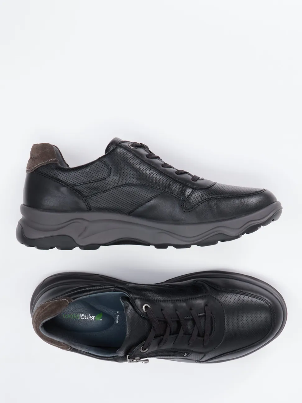 Waldläufer – Komfort-Sneaker aus Kalbleder schwarz