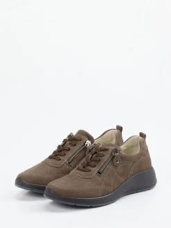 Waldläufer – Komfort-Sneaker aus Nubukleder braun