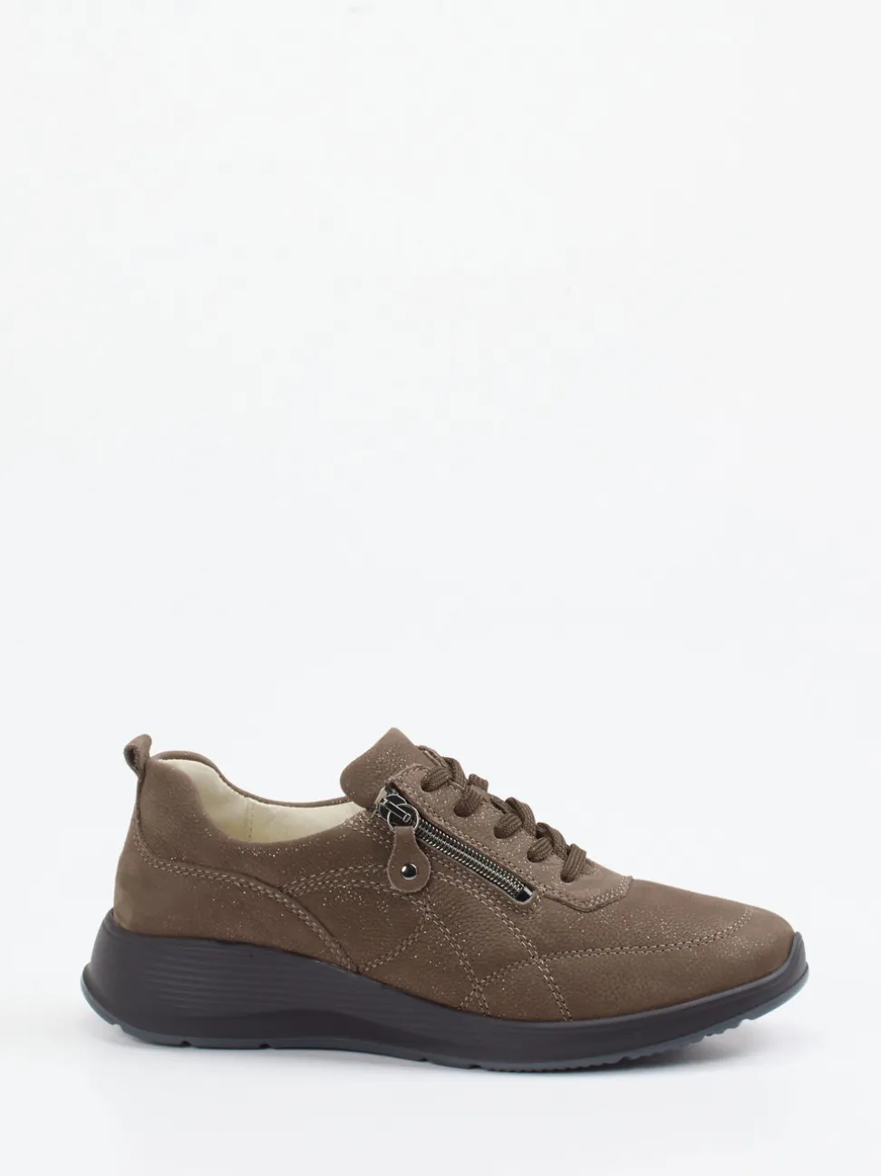 Waldläufer – Komfort-Sneaker aus Nubukleder braun