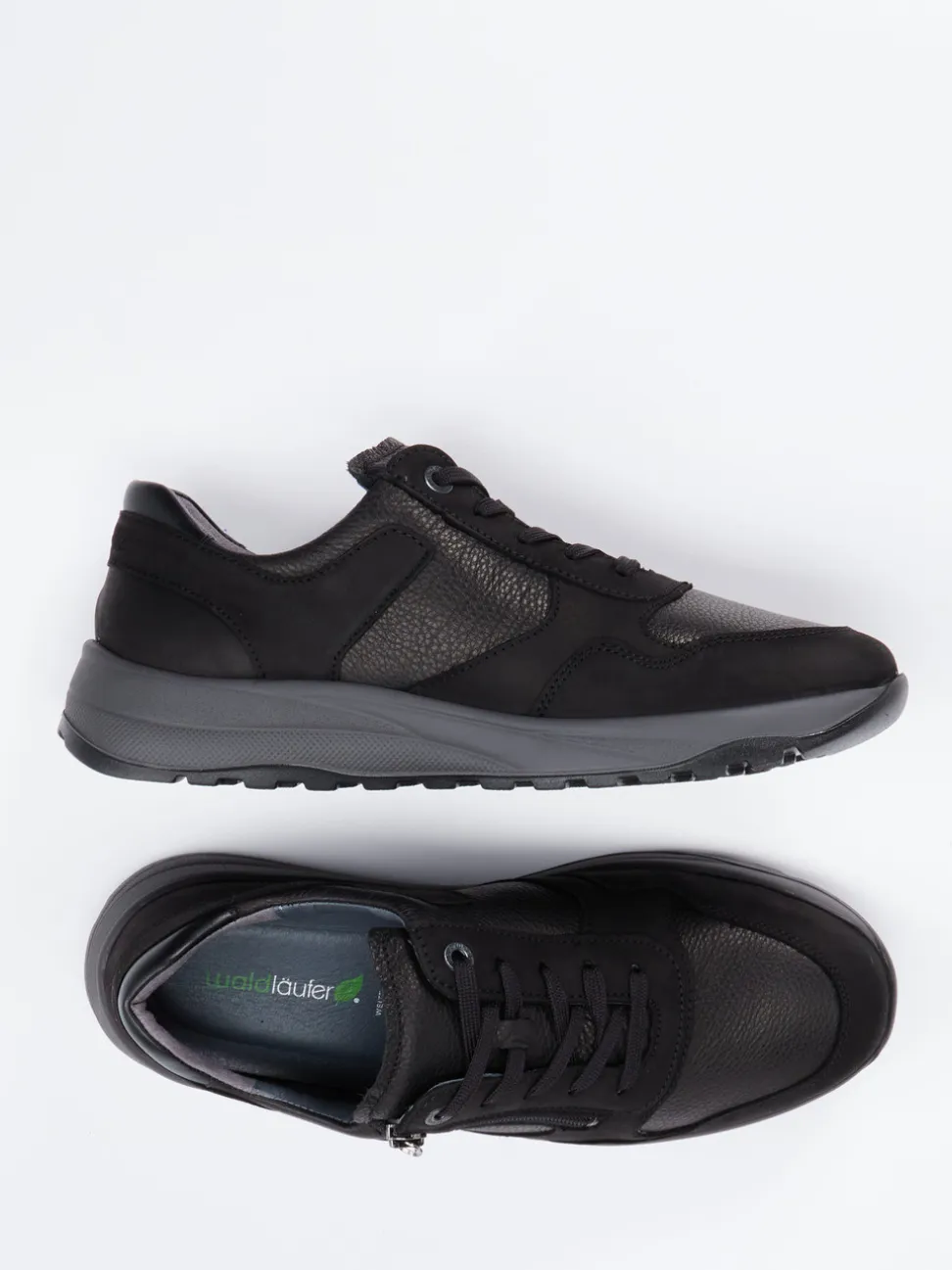 Waldläufer – Komfort-Sneaker aus Kalbleder schwarz