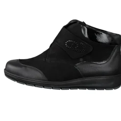 Waldläufer – Komfort-Stiefelette aus Nubukleder schwarz