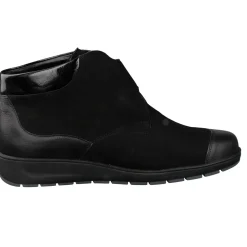 Waldläufer – Komfort-Stiefelette aus Nubukleder schwarz