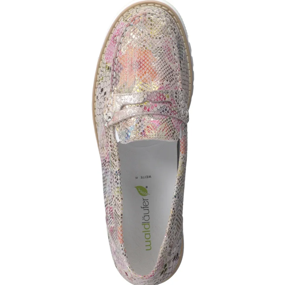 Waldläufer – Loafer aus geprägtem Leder multicolor