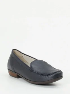 Waldläufer – Loafer aus Glattleder Dunkelblau