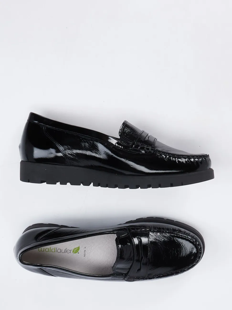 Waldläufer – Loafer aus Lackleder Schwarz