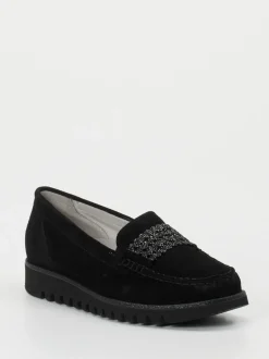 Waldläufer – Loafer aus Veloursleder Schwarz