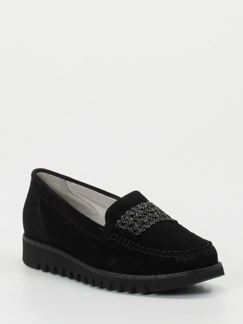 Waldläufer – Loafer aus Veloursleder Schwarz