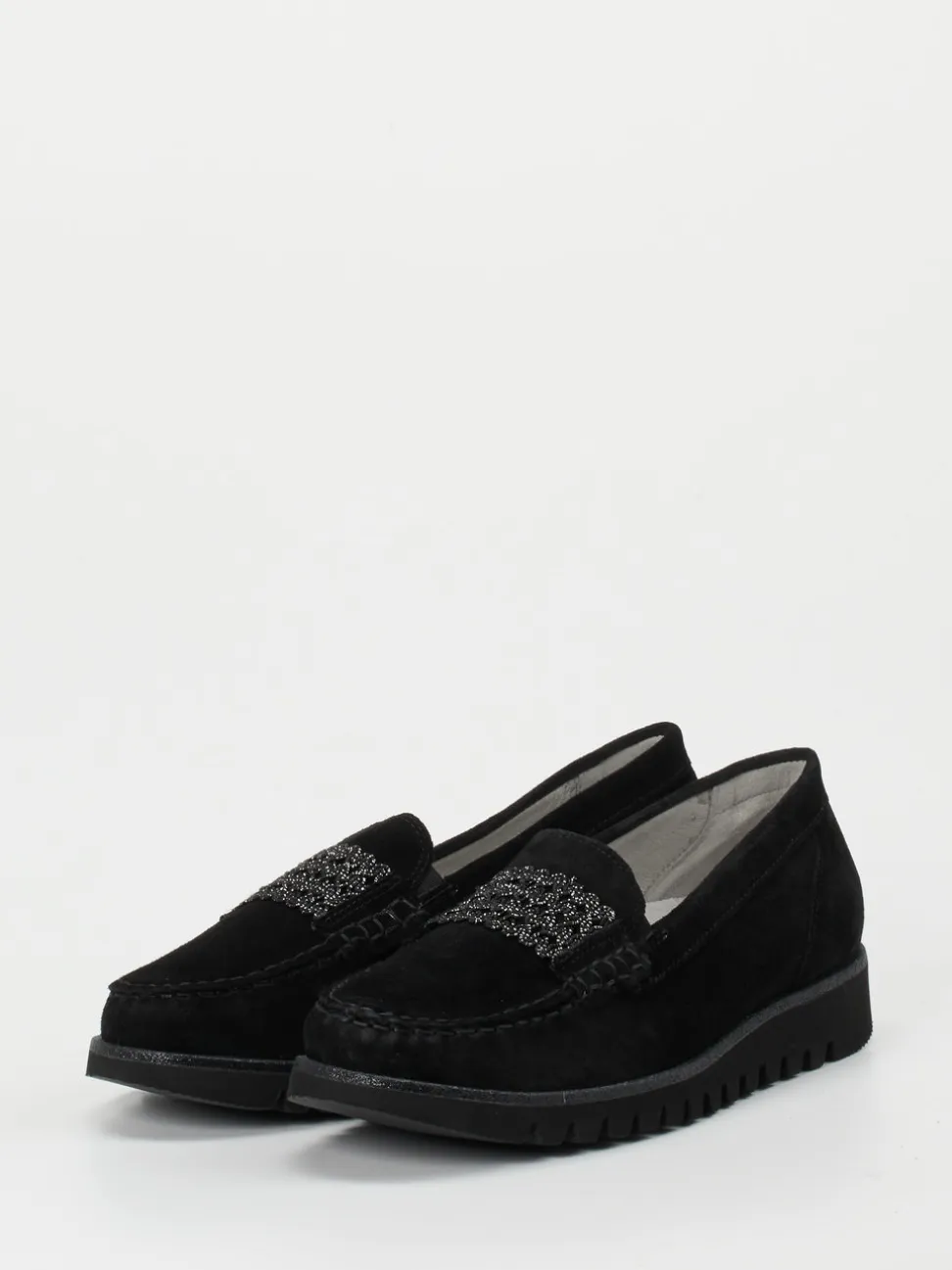 Waldläufer – Loafer aus Veloursleder Schwarz