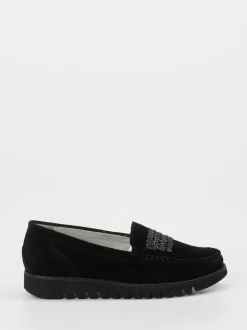 Waldläufer – Loafer aus Veloursleder Schwarz