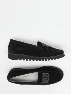 Waldläufer – Loafer aus Veloursleder Schwarz