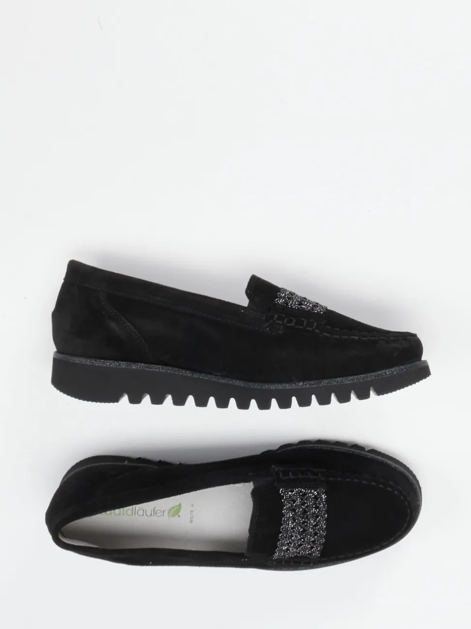 Waldläufer – Loafer aus Veloursleder Schwarz
