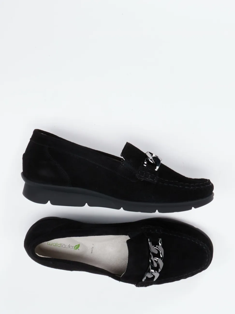 Waldläufer – Loafer aus Veloursleder Schwarz