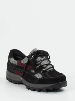 Waldläufer – Outdoor-Schnürschuh aus Nubukleder schwarz