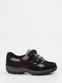 Waldläufer – Outdoor-Schnürschuh aus Nubukleder schwarz