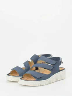 Waldläufer – Sandalen aus Nubukleder jeansblau