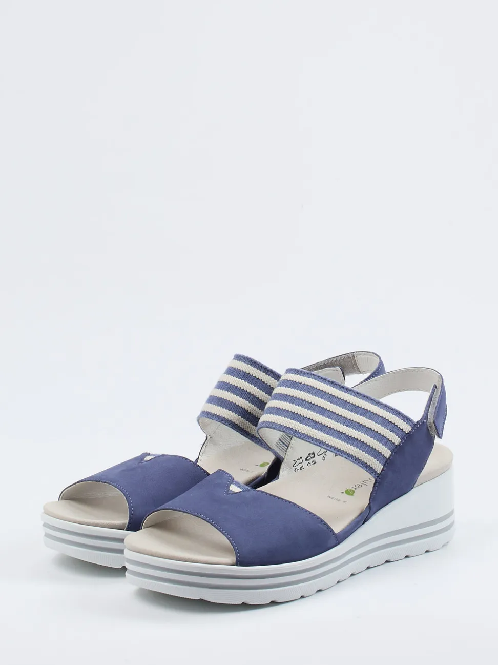 Waldläufer – Sandaletten aus Nubukleder jeansblau