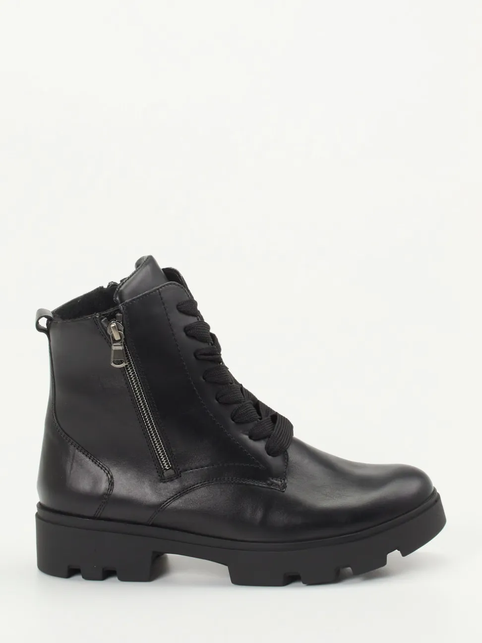 Waldläufer – Schnürboots aus Kalbleder schwarz