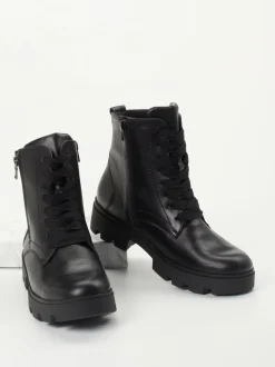 Waldläufer – Schnürboots aus Kalbleder schwarz