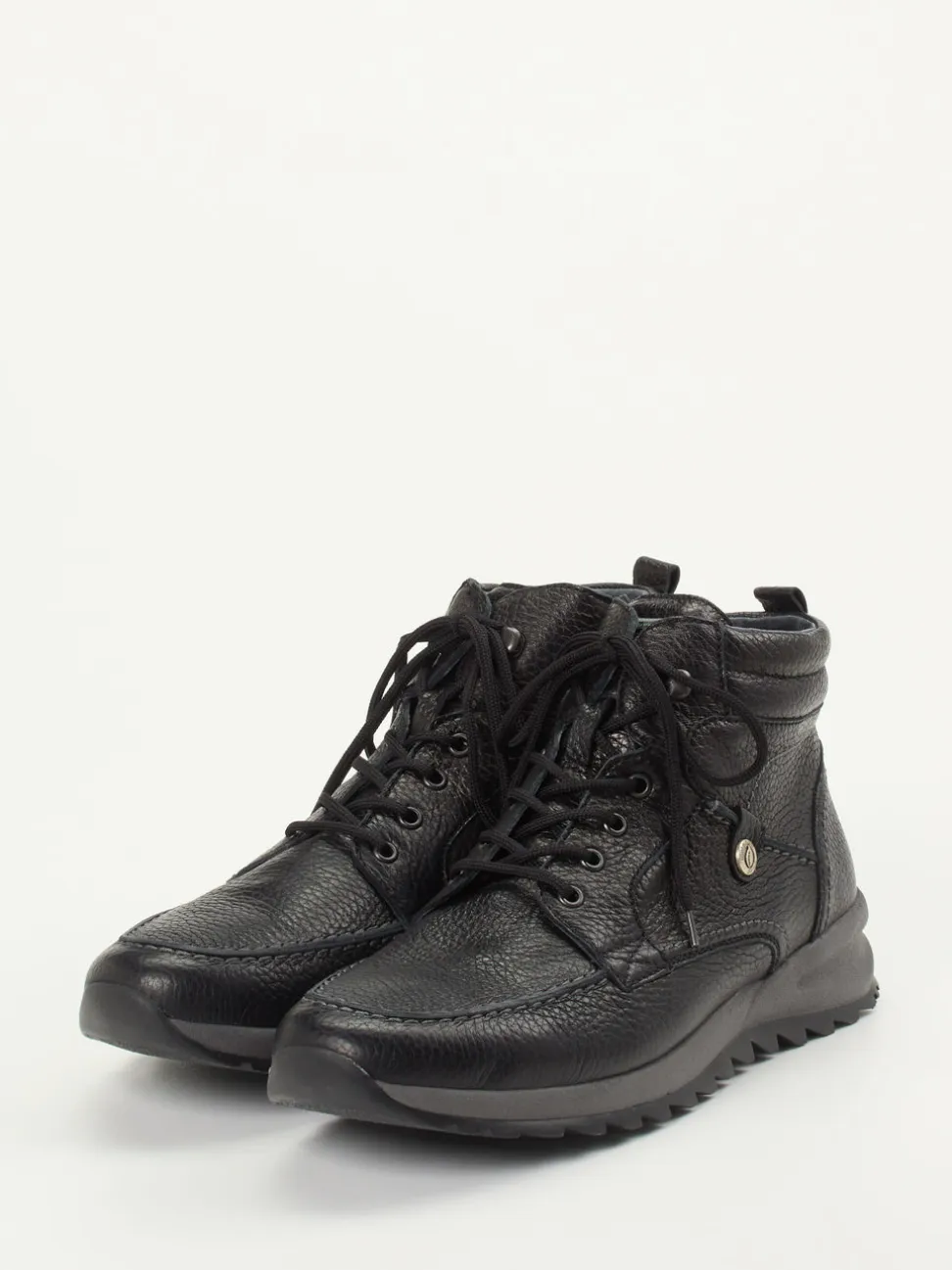 Waldläufer – Schnürboots aus Hirschleder Schwarz