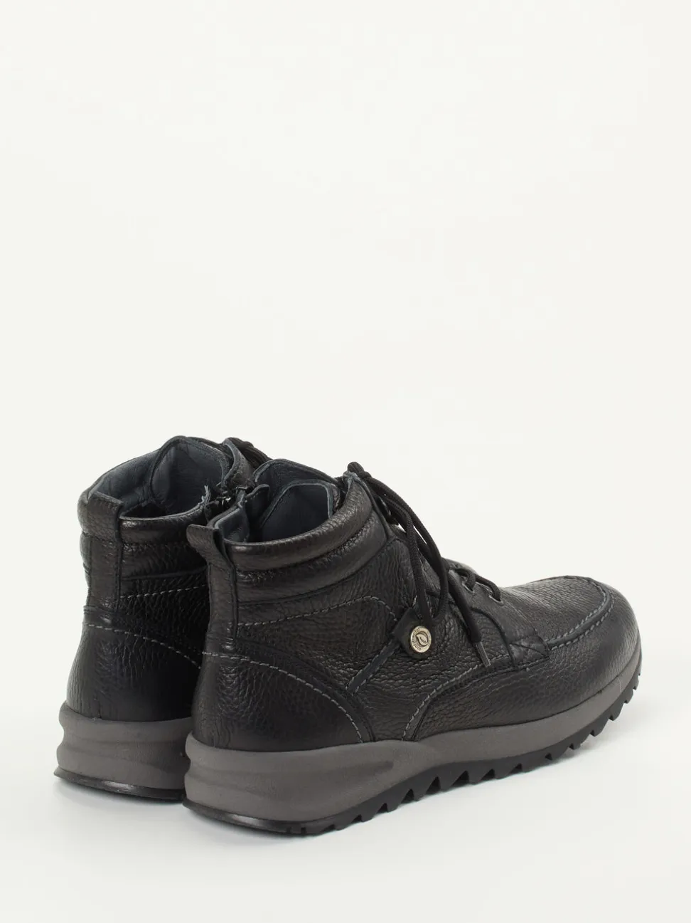 Waldläufer – Schnürboots aus Hirschleder Schwarz