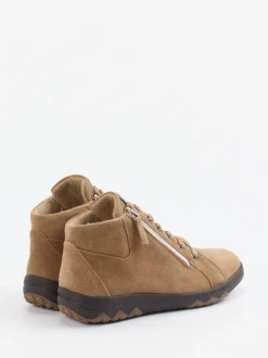 Waldläufer – Schnürboots aus Veloursleder camelbraun