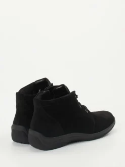 Waldläufer – Schnürboots aus Veloursleder schwarz