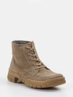 Waldläufer – Schnürboots aus Nubukleder Sandbeige