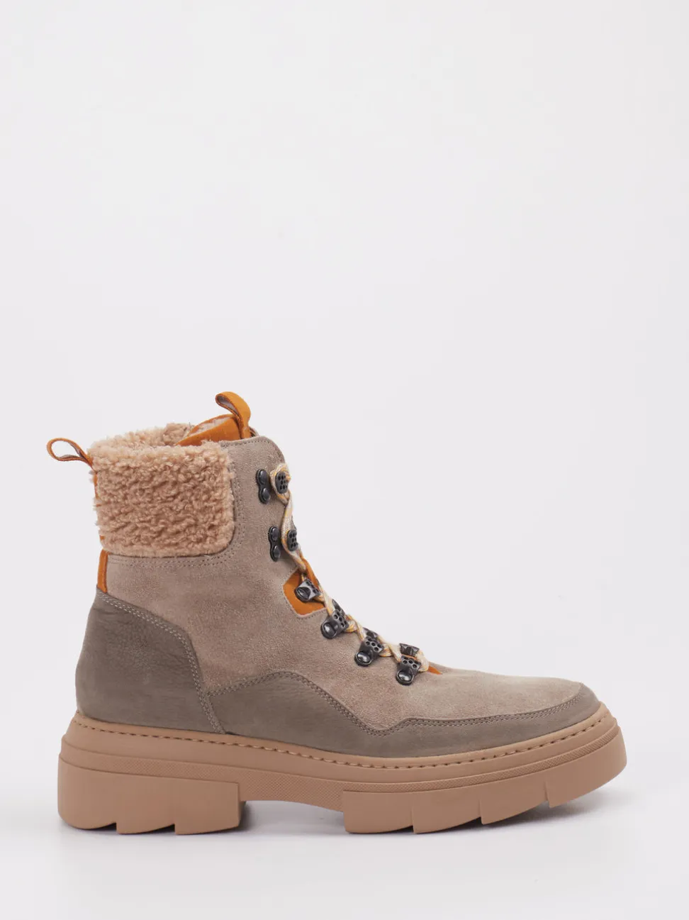 Waldläufer – Schnürboots aus Veloursleder beige