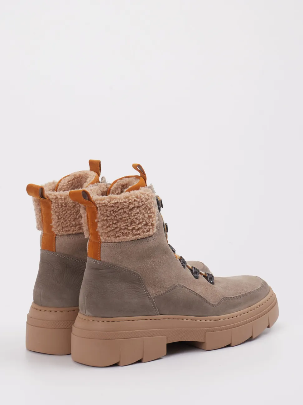 Waldläufer – Schnürboots aus Veloursleder beige