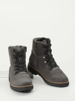 Waldläufer – Schnürboots aus Nubukleder anthrazit