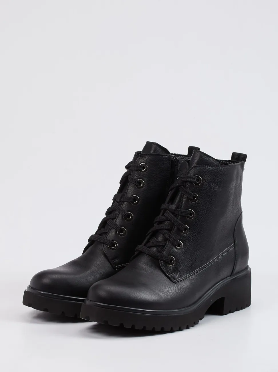 Waldläufer – Schnürboots aus Kalbleder schwarz